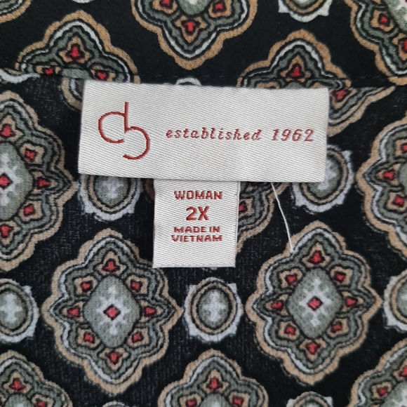 Dress Barn Paisley long sleeve blouse - Picture 5 of 7